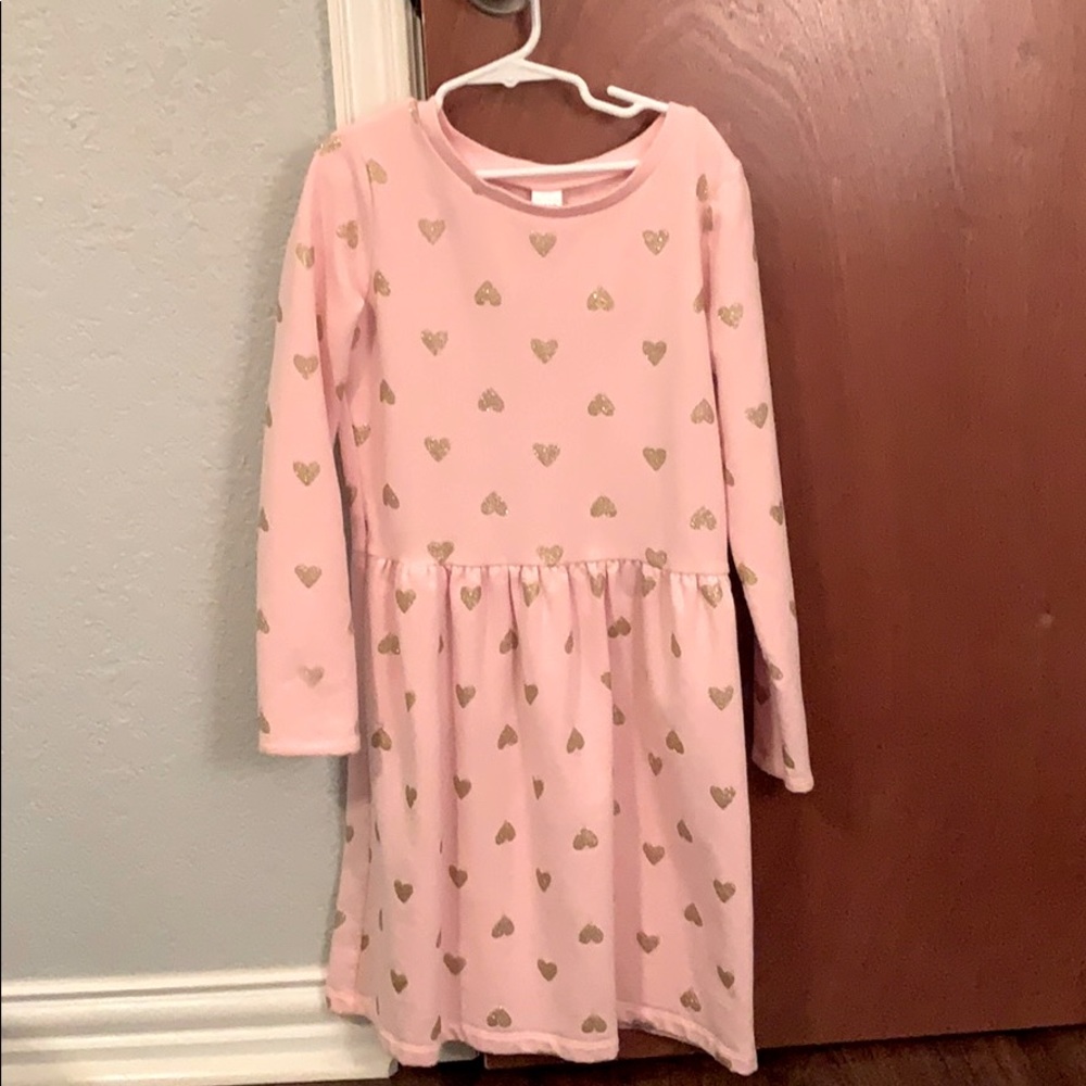 A pink/gold dress